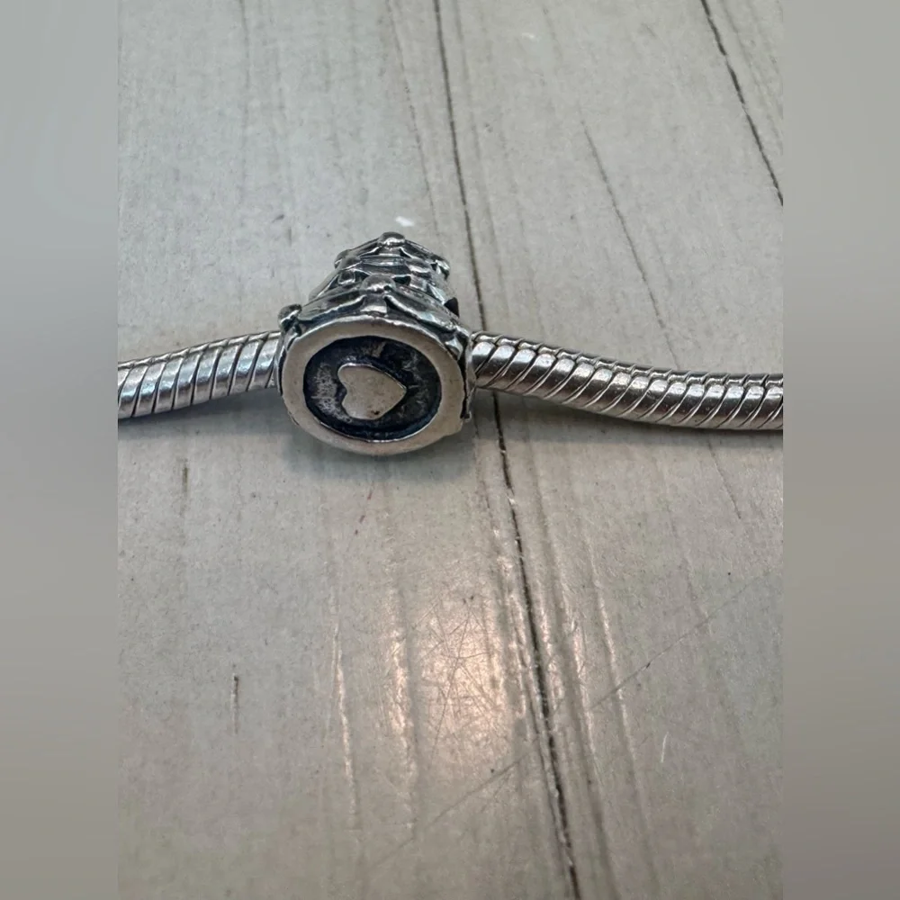 Biagi/Pandora 925 Sterling Silver Snake Bracelet with Vintage Charms - Picture 10 of 15